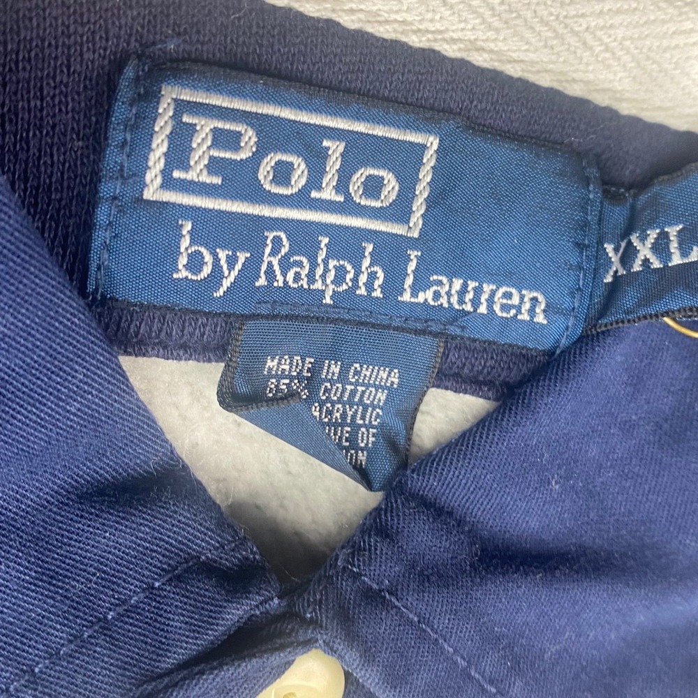 Vintage Polo Ralph Lauren Cross Flags Rugby XXL Sweatshirt Anniversary 90s NWT - Picture 3 of 9